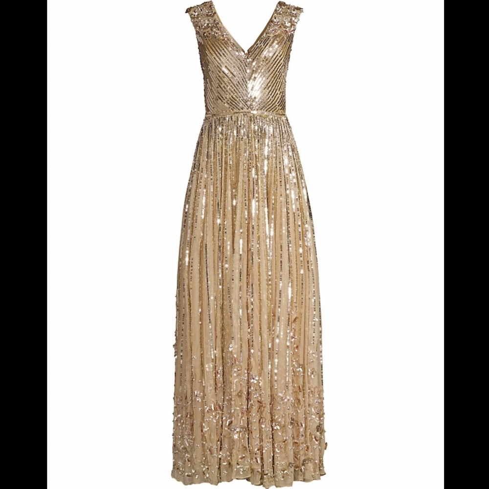 MacDuggal Champagne Gold Evening Gown